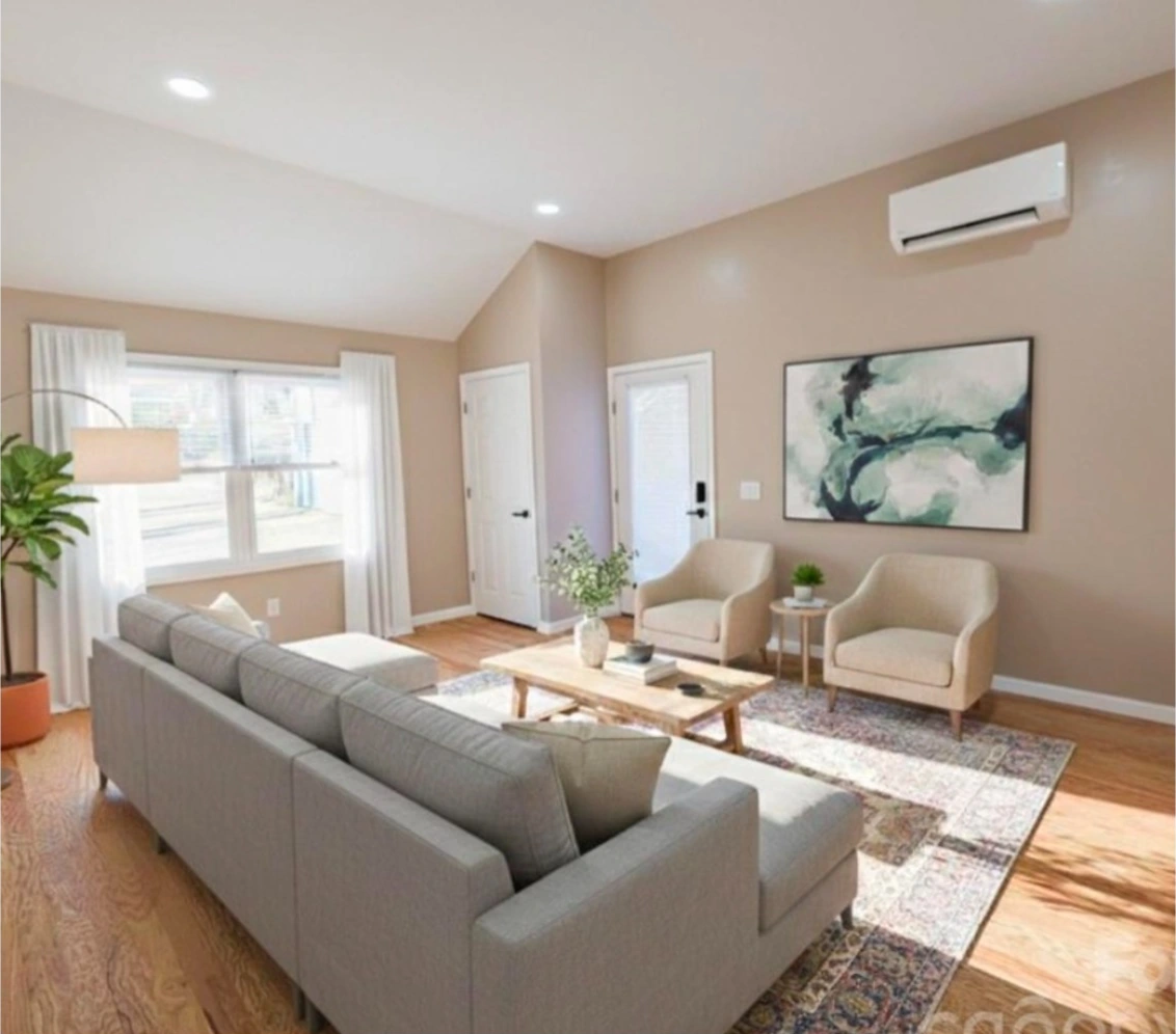 After: living area following conversion