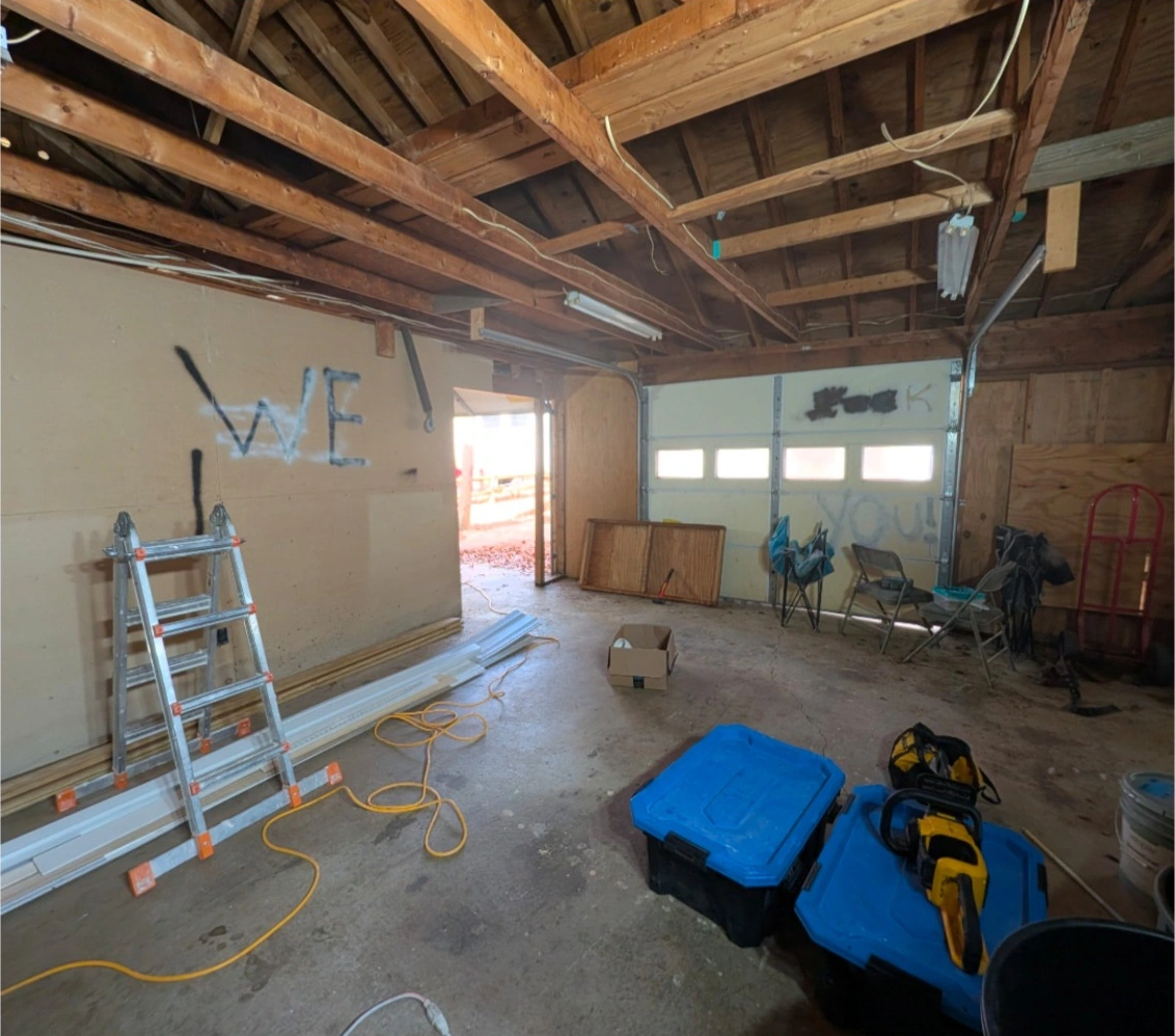 Before: living area before conversion